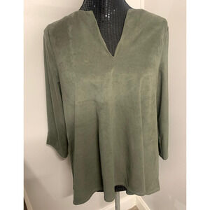 Gretchen Scott Blouse Long Sleeve Green M Women's A38